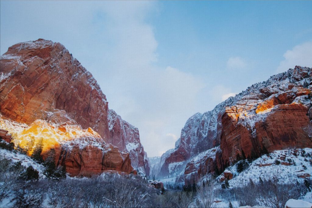 Kolob in Winter - Zions National Park