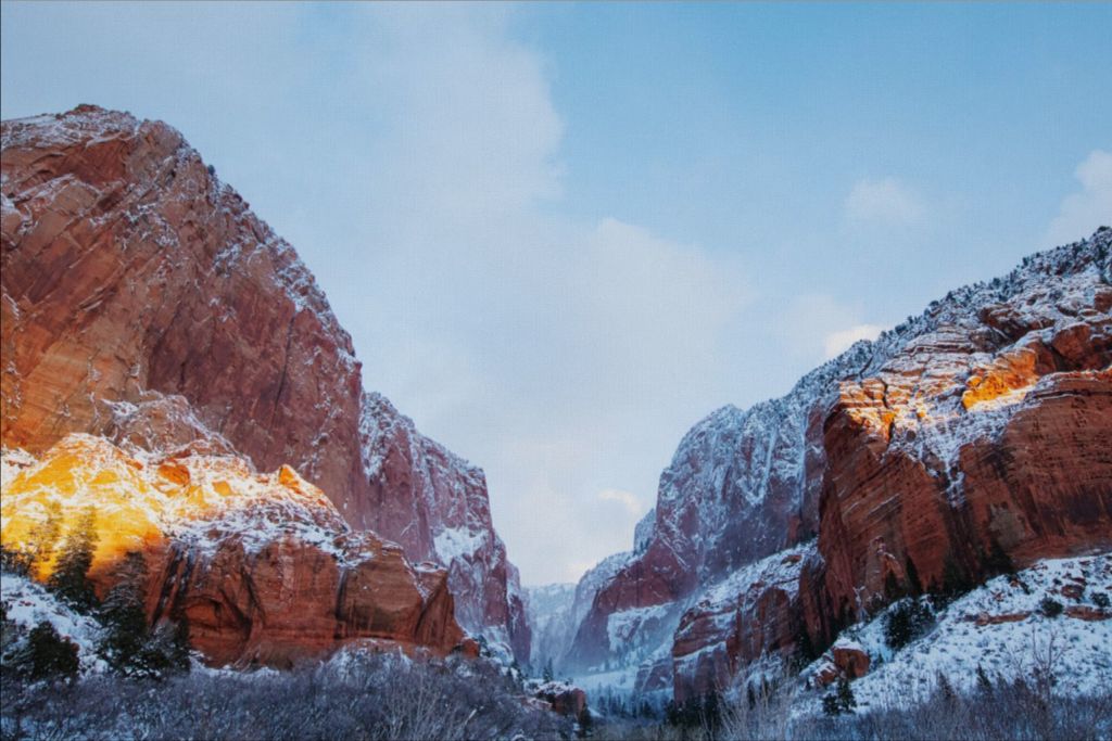 Kolob in Winter - Zions National Park
