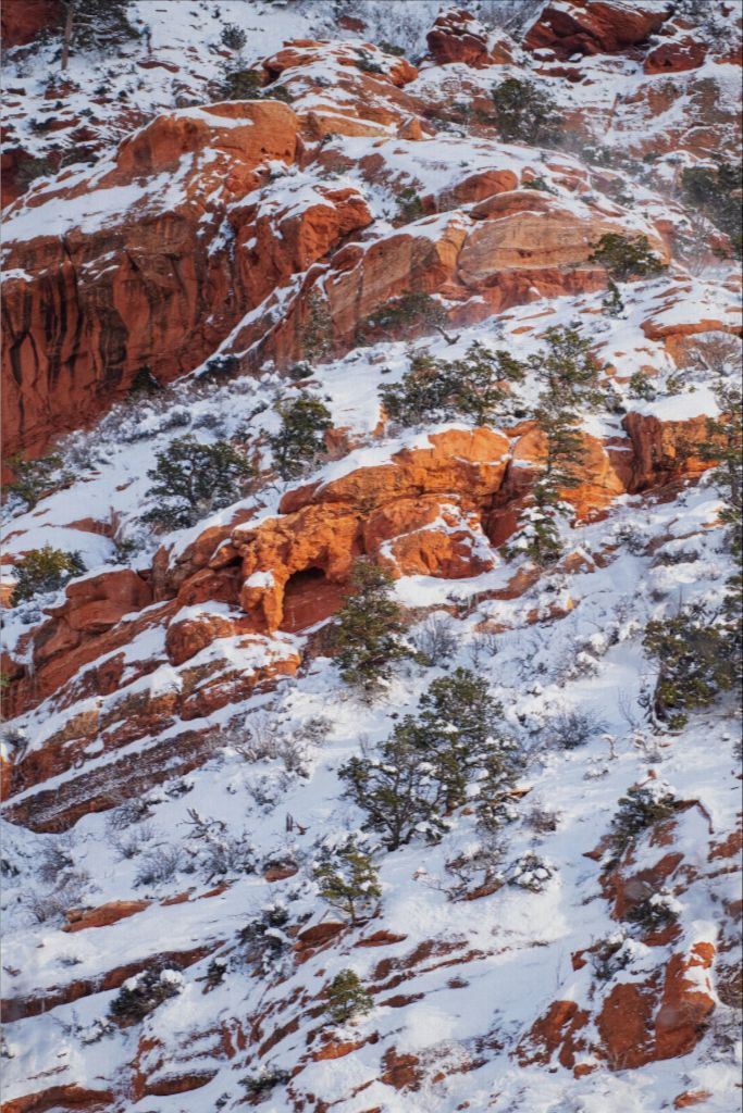 Red Rock and Snow - Kolob Canyon