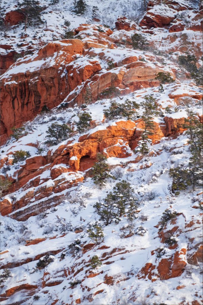 Red Rock and Snow - Kolob Canyon