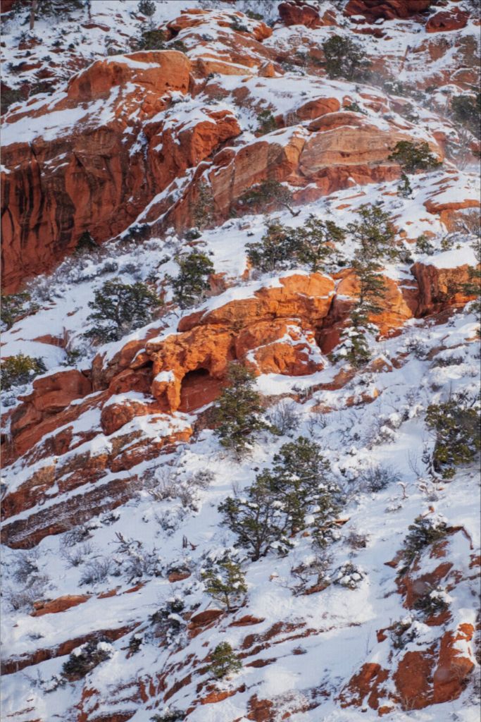 Red Rock and Snow - Kolob Canyon