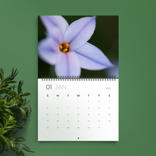 2025 Floral Wall Calendar